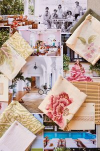 Curated details from the Aerin Villa Jasmine reflect Lauder’s style, vision board, photo by Brantley Photo