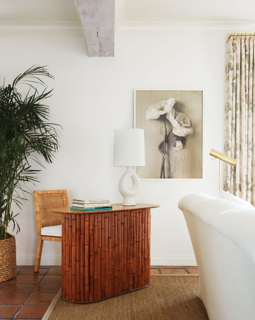 Each room in the two-bedroom Aerin Villa Jasmine features sea-inspired decor, numerous historical details, and products from the Aerin collection, photo by Brantley Photo