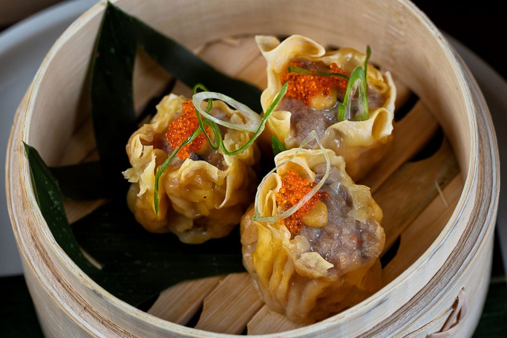 Pork and shrimp shu mai at Pagoda Kitchen. Photo by Gyorgy Papp