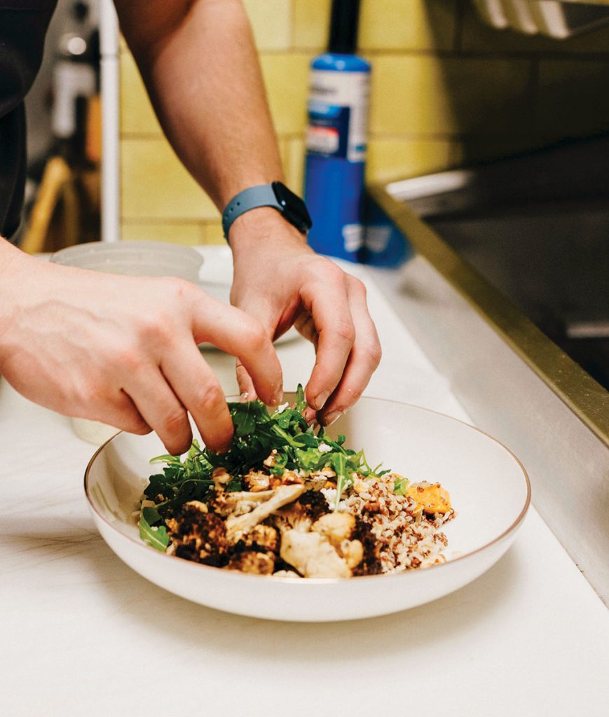 Veggie grain bowl at Hive Café & Bakery. Photo by Carmen Holt Photography
