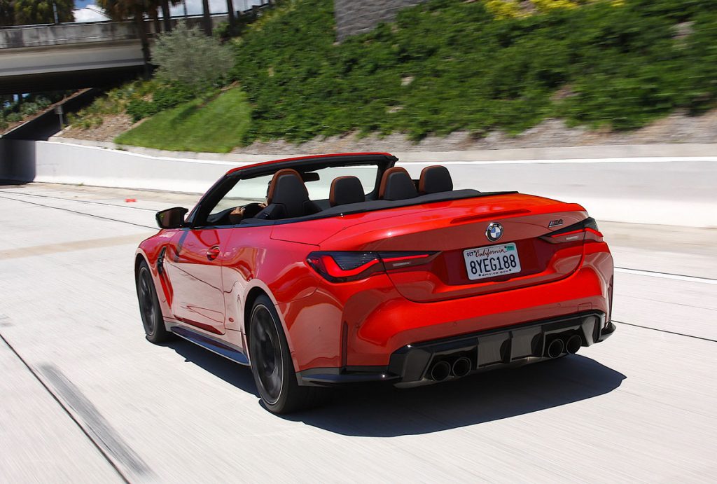 BMW M4 Competition xDrive Convertible, driving rear
