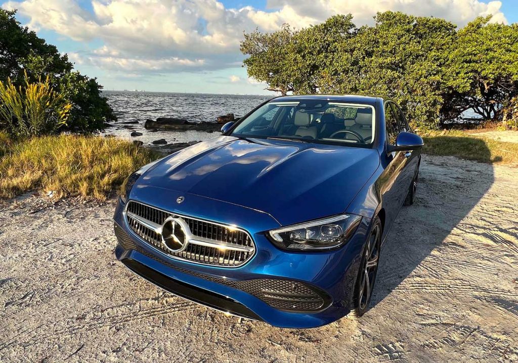 2022 Mercedes C 300 parked, from above