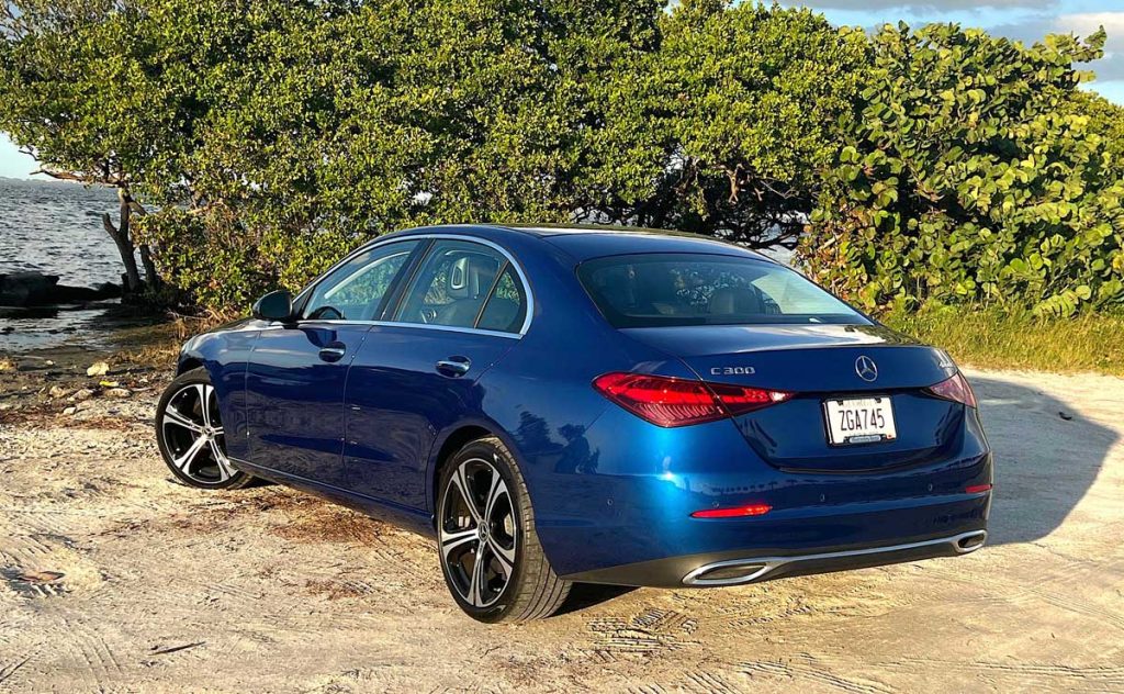 2022 Mercedes C 300 parked, rear