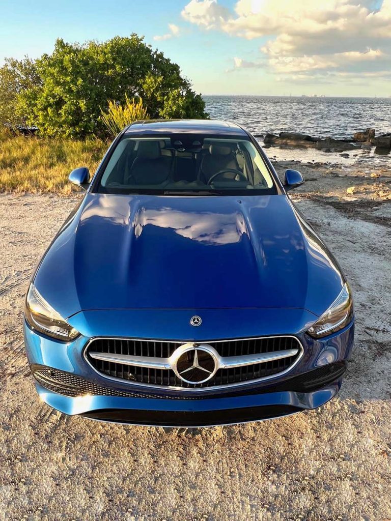 2022 Mercedes C 300 parked, very front