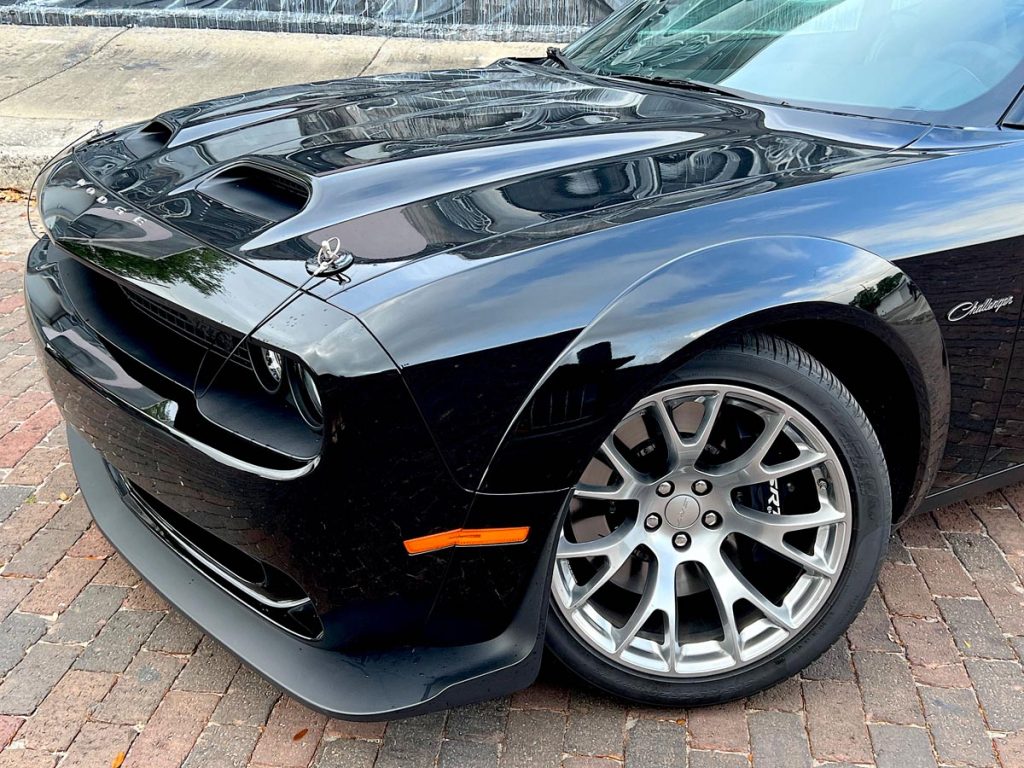 2023 Dodge Challenger Black Ghost, parked, 20-inch Satin Carbon wheels