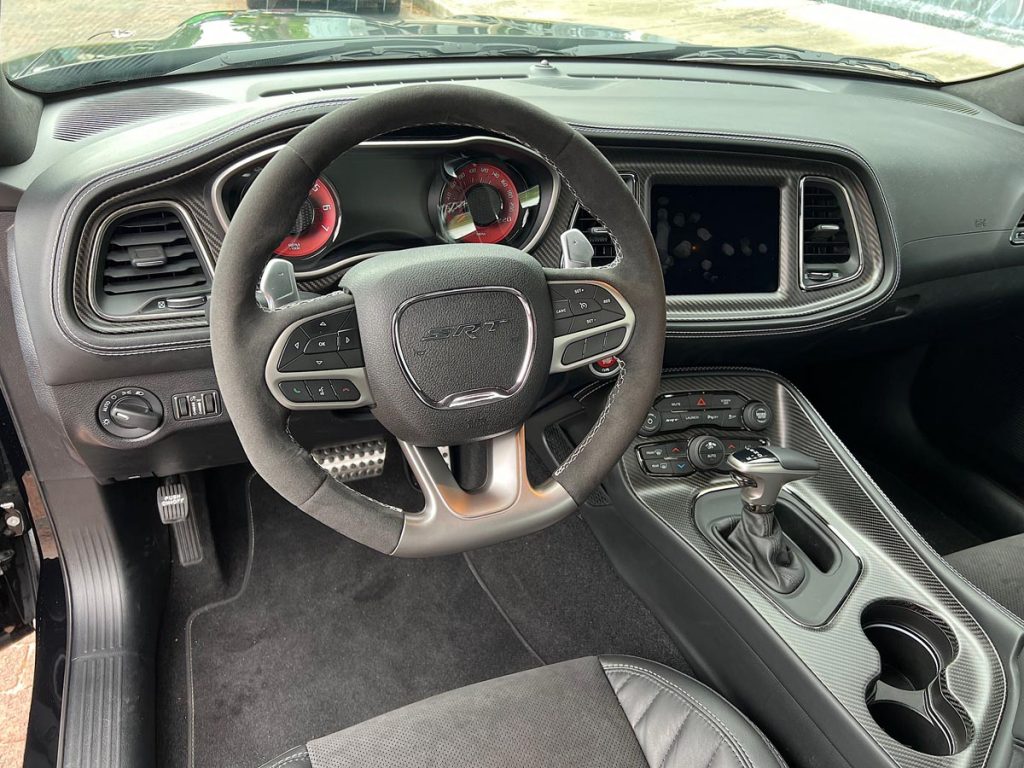 2023 Dodge Challenger Black Ghost steering wheel and dashboard