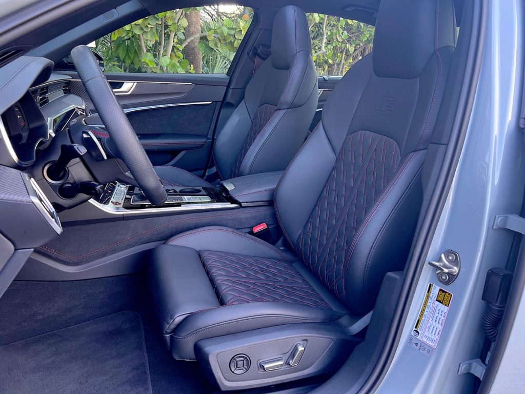 Audi’s 444 Horsepower S6, front seats