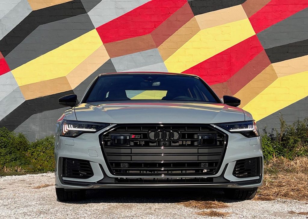 Audi’s 444 Horsepower S6, parked, head-on