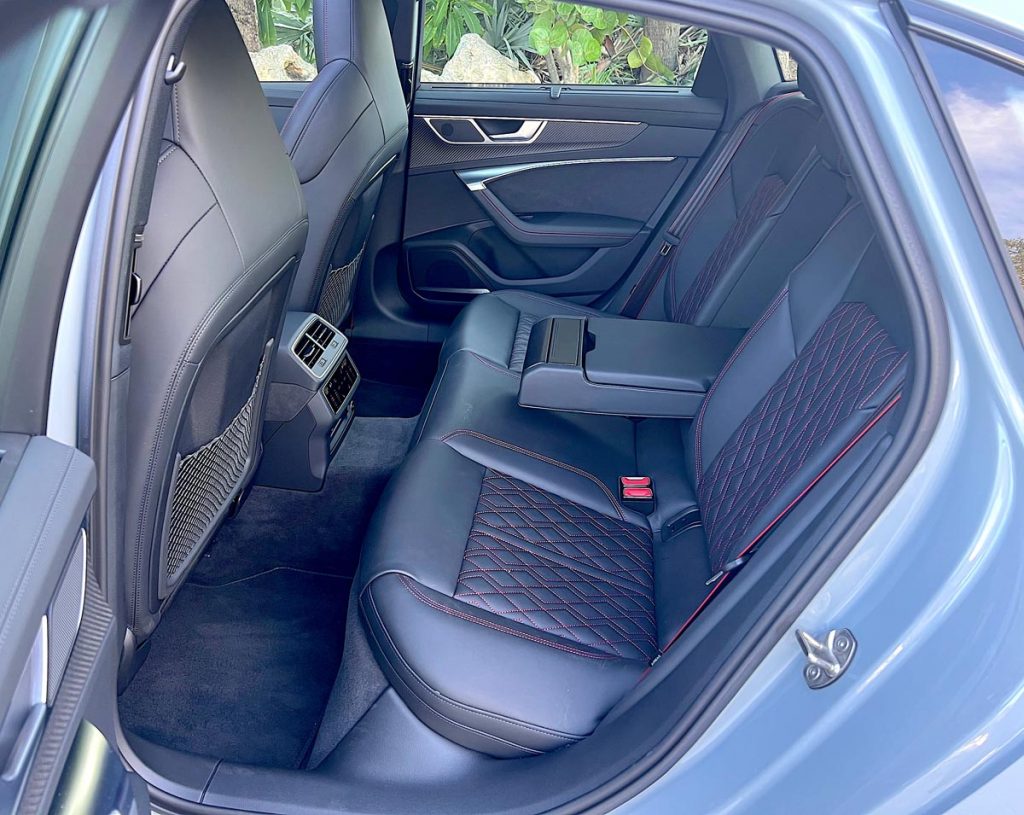 Audi’s 444 Horsepower S6, rear seats