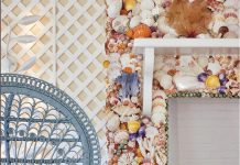 Christa Wilm’s shell art at The Gasparilla Inn. Photo by Brantley Photo