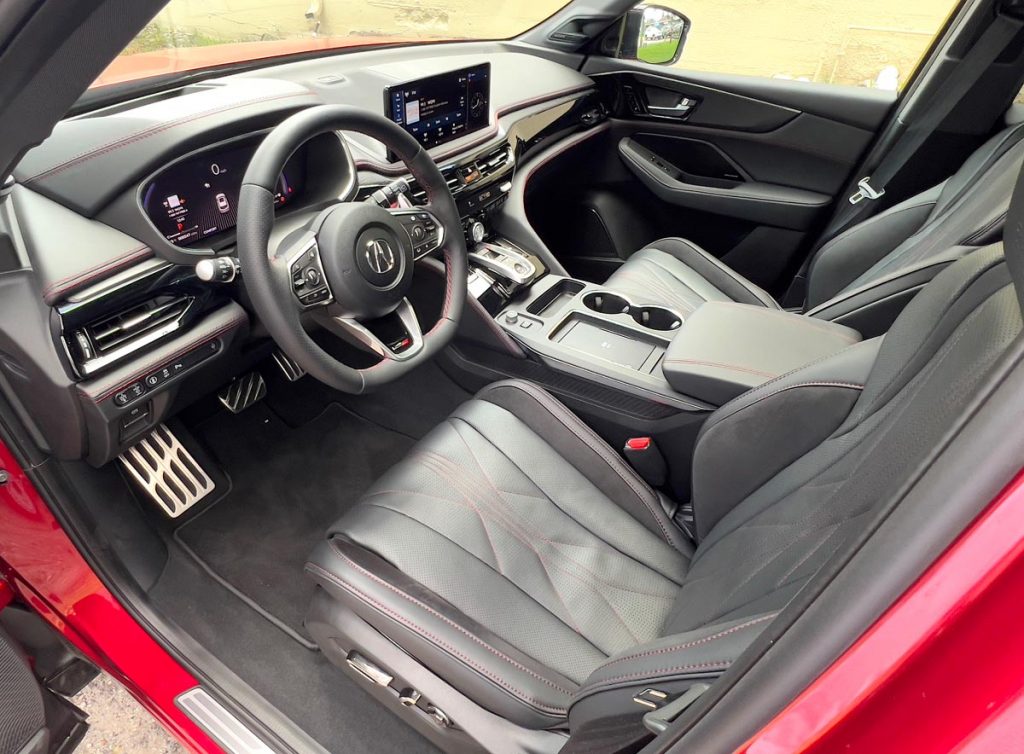 The driver's seat in the Acura MDX Type S. Photo by Howard Walker