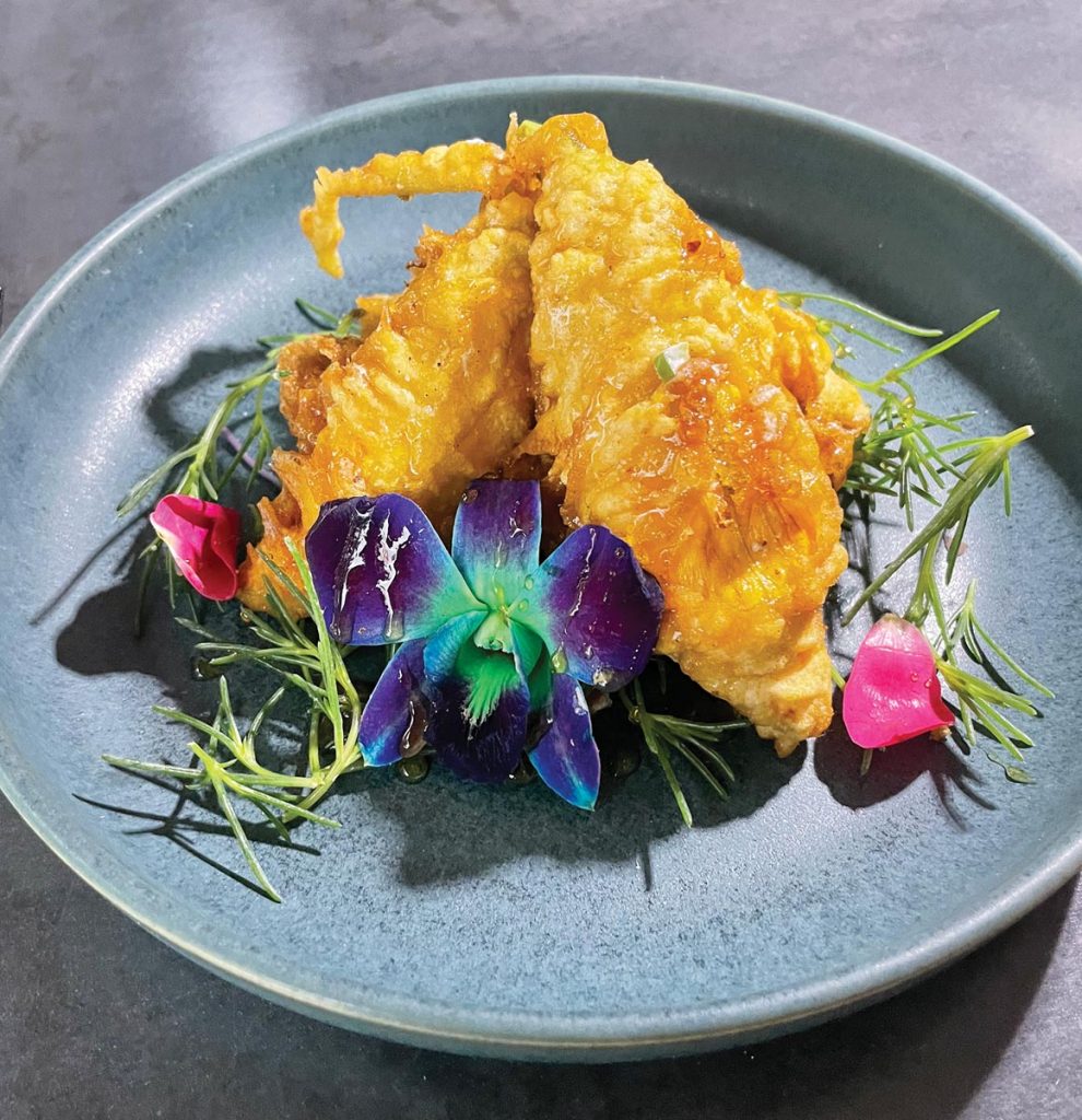 Squash blossoms at Fern. Photo by Lauren Duffy