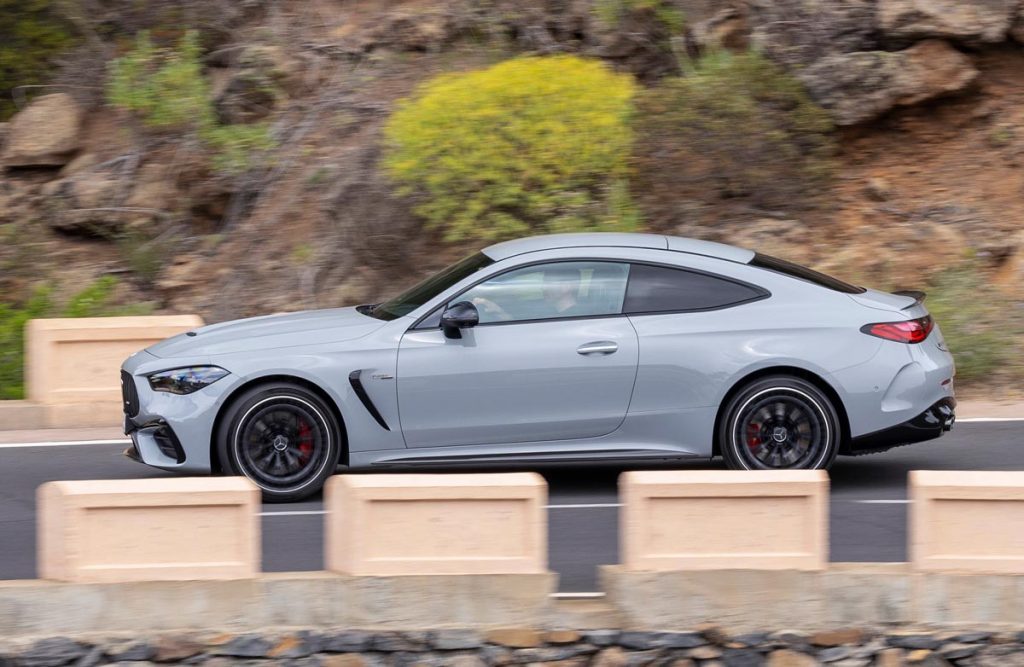 The Mercedes-AMG CLE 53 Coupe hits 60 in less than 4 seconds. Photo courtesy of Mercedes-Benz
