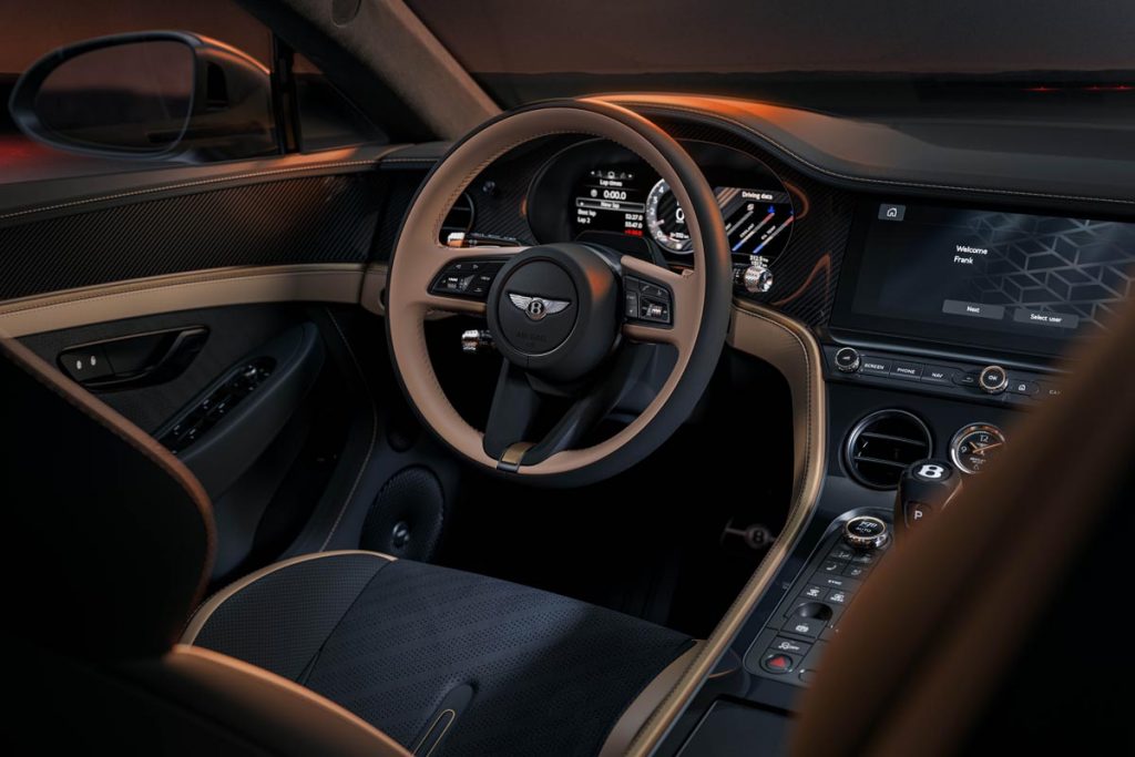 Inside the Bentley Supersports. Photo courtesy of Bentley