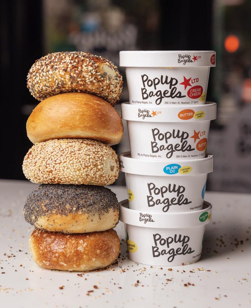 PopUp Bagels and cream cheeses. Photo by Alex Stein