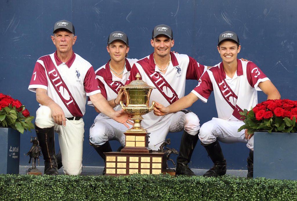 Curtis Pilot, Mackie Weisz, Jeta Castagnola, and Lorenzo Chavanne win the USPA Gold Cup. Photo by David Lominska