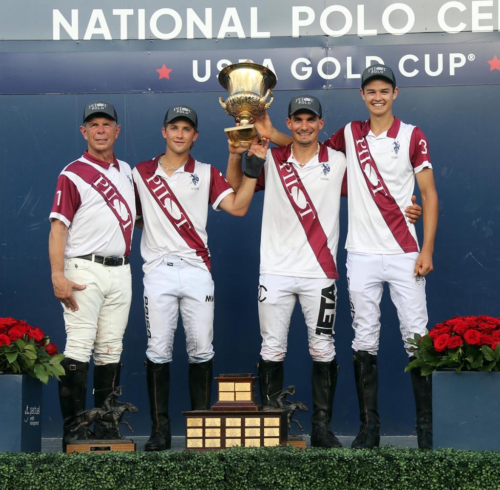 Curtis Pilot, Mackie Weisz, Camilo Jeta Castagnola, and Lorenzo Chavanne win the USPA Gold Cup. Photo by David Lominska