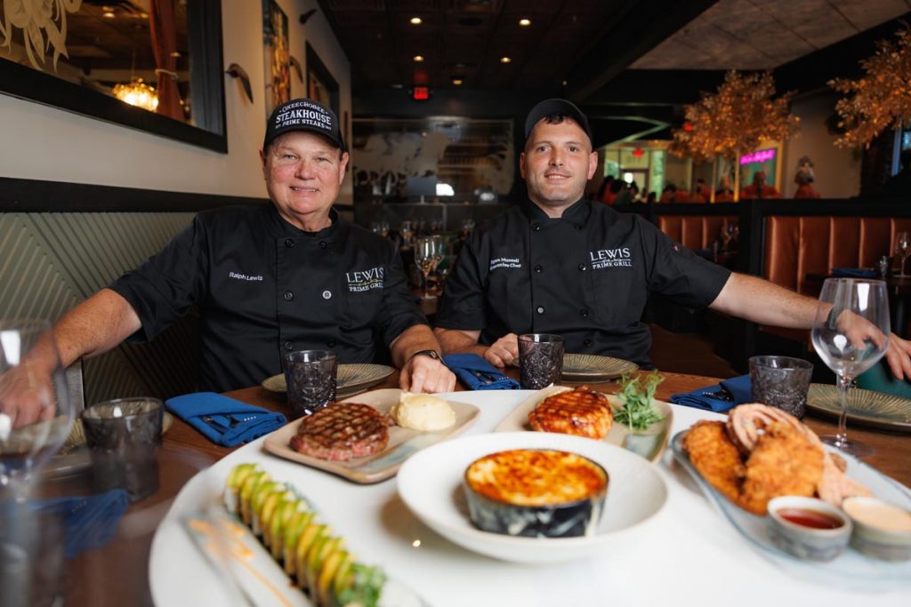 Owner Ralph Lewis and chef Ryan Mussell. Photo courtesy of Lewis Prime Grill