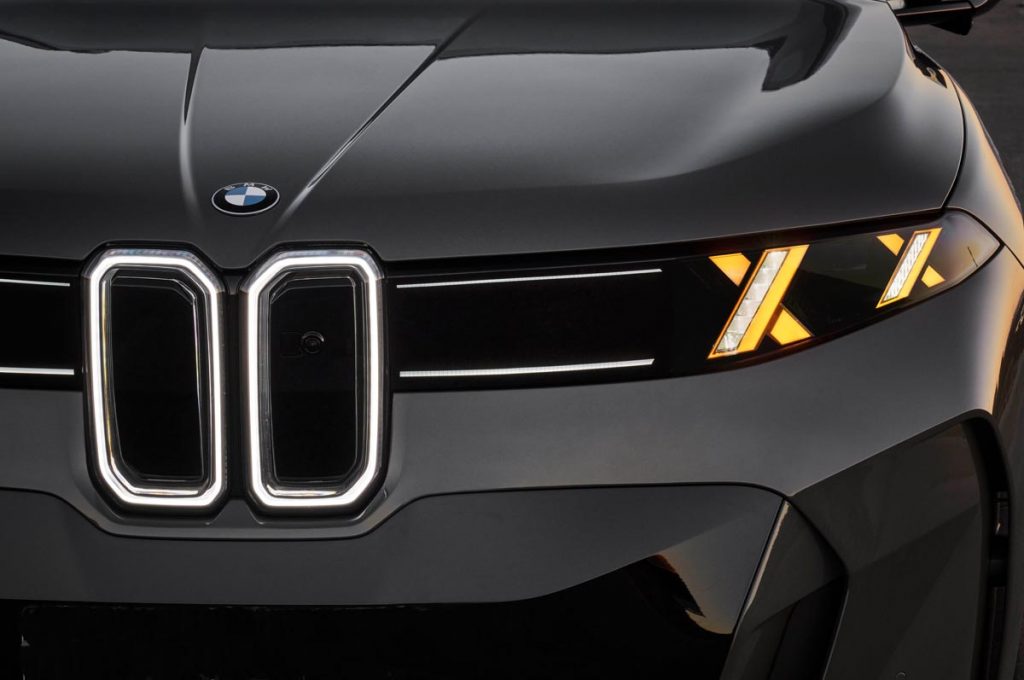 A closer look at the grille and headlights on the 2027 BMW X5. Photo courtesy of BMW