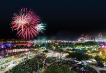 Celebrate the Fourth of July in the Palm Beaches Before the fireworks kick off at 9:09 p.m., enjoy performances across three stages, food and refreshments, and festive kid-friendly activities at One Epic Fourth on Flagler in downtown West Palm Beach July 4. Photo courtesy of the City of West Palm Beach