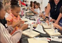 Kids' Upcycle Art Workshop. Photo courtesy of Cornell Art Museum