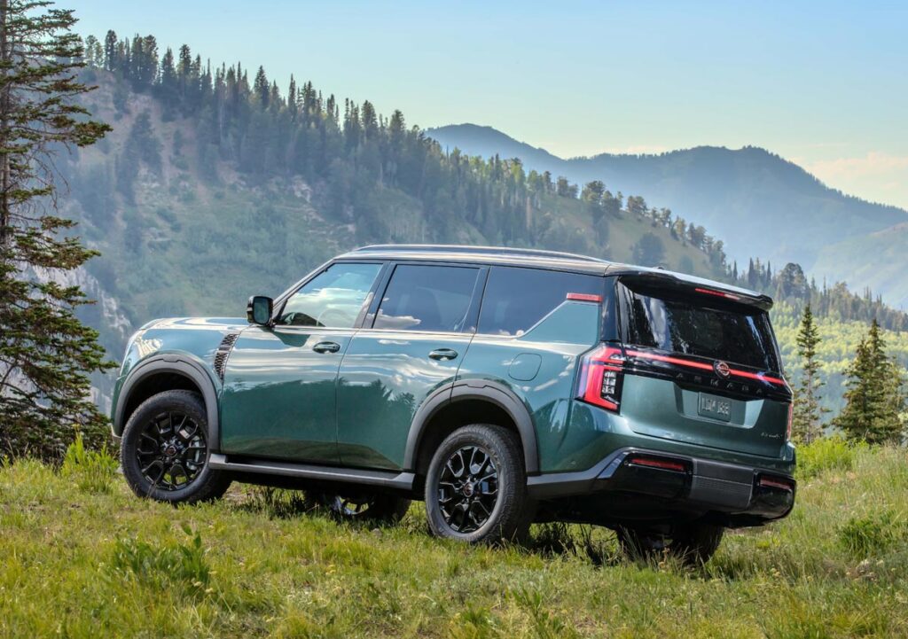Height adjustable air suspension adds up to 9.6 inches of ground clearance. Photo courtesy of Nissan
