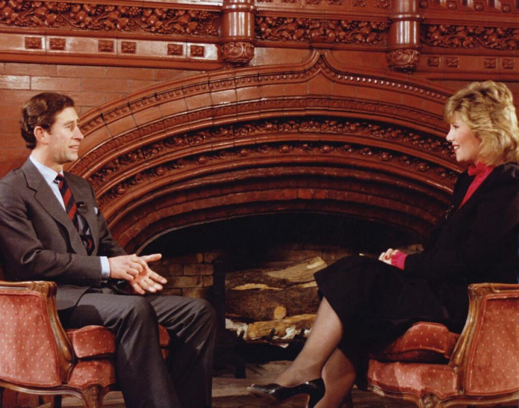 Interviewing Prince Charles. Photo courtesy of Joan Lunden