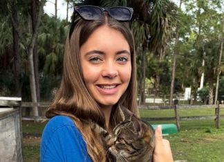 Sawyer Tinsley on Cats and Compassion Sawyer Tinsley fosters kittens through Palm Beach Purrs. Photo courtesy of Sawyer Tinsley