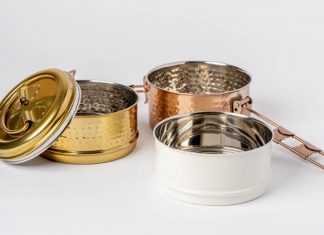 The Edit: Lunch Break Tiffin lunch box. Photo courtesy of Verve Culture