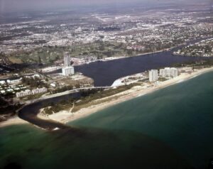 An aerial view of Sabal Point in 1968. Courtesy of The Schmidt Boca Raton History Museum