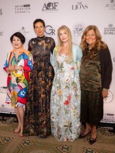 Yue Sai-Kan, Veronica Berti Bocelli, Evie Evangelou and Fern Mallis