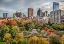 Autumn views of the Boston Common. Photo by Kyle Klein