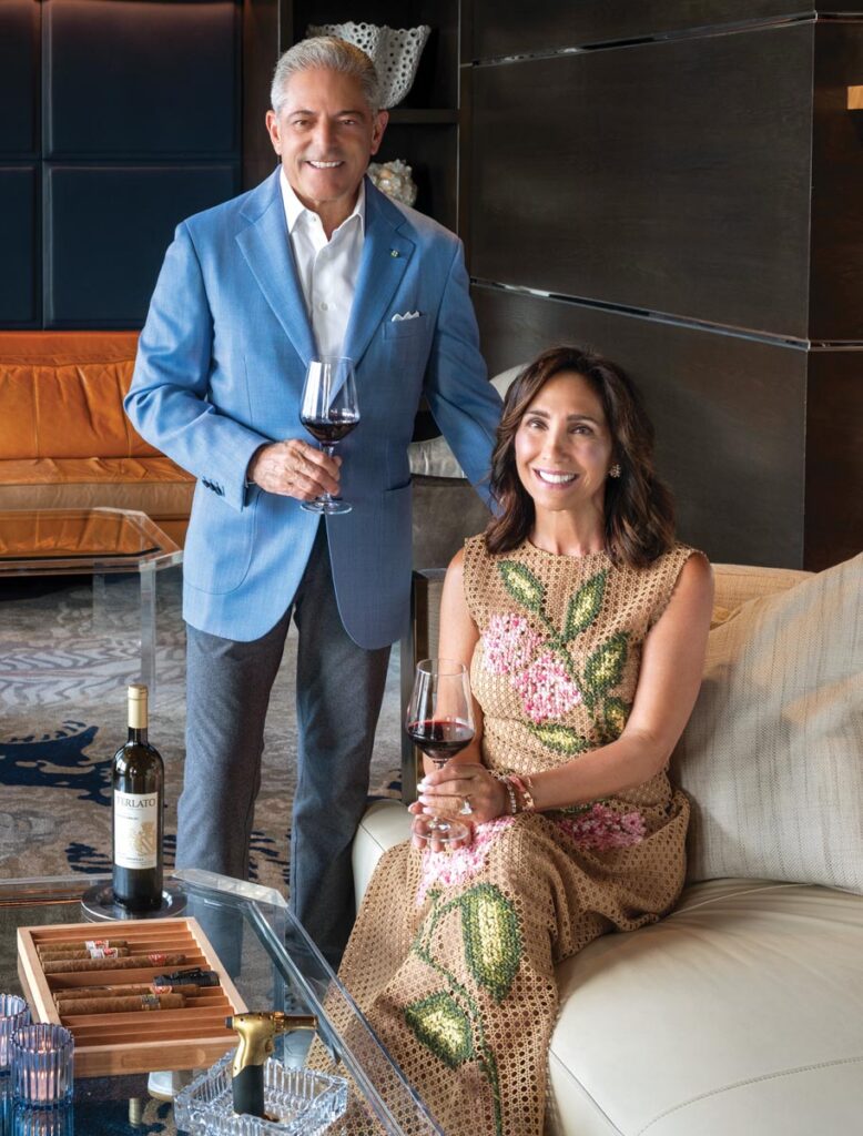 Bill Terlato (pictured with his wife, Debbie) recently hosted a dinner at 1000 North, featuring cuisine by the restaurant’s executive chef, Jeffrey Perry. Photo by Jerry Rabinowitz