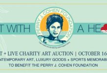 Perry J. Cohen Foundation Hosts “Art With a Heart” Benefit Auction Courtesy of the Perry J. Cohen Foundation; logo created and donated by Shepard Fairey