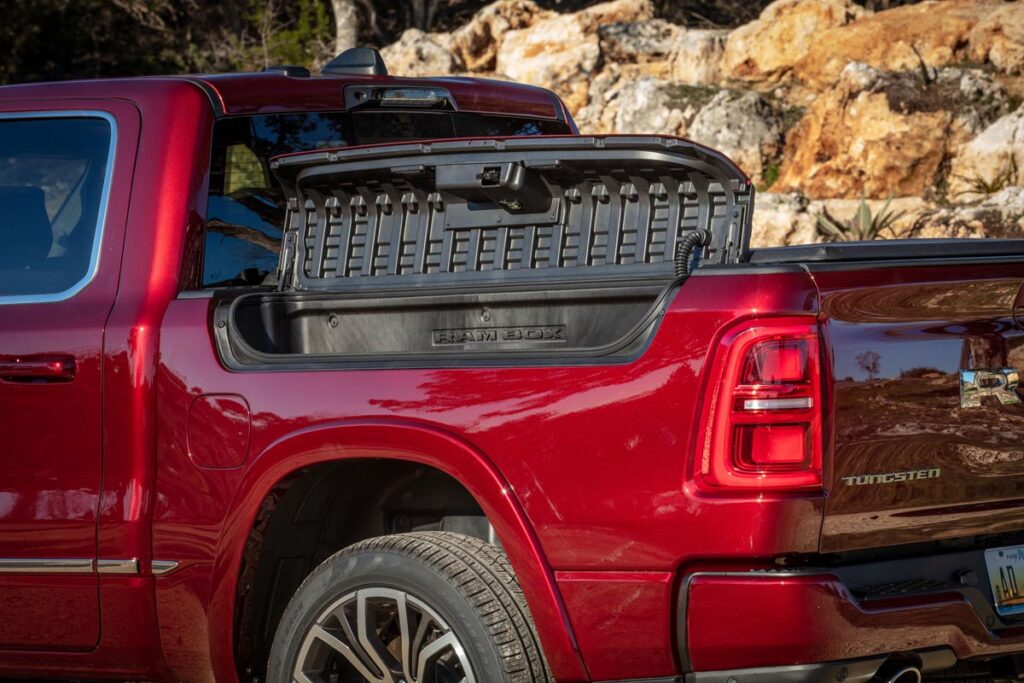 Despite its luxurious exterior, the RAM 1500 Tungsten Crew 4x4 provides all the hauling power of a pickup. Photo courtesy of Stellantis
