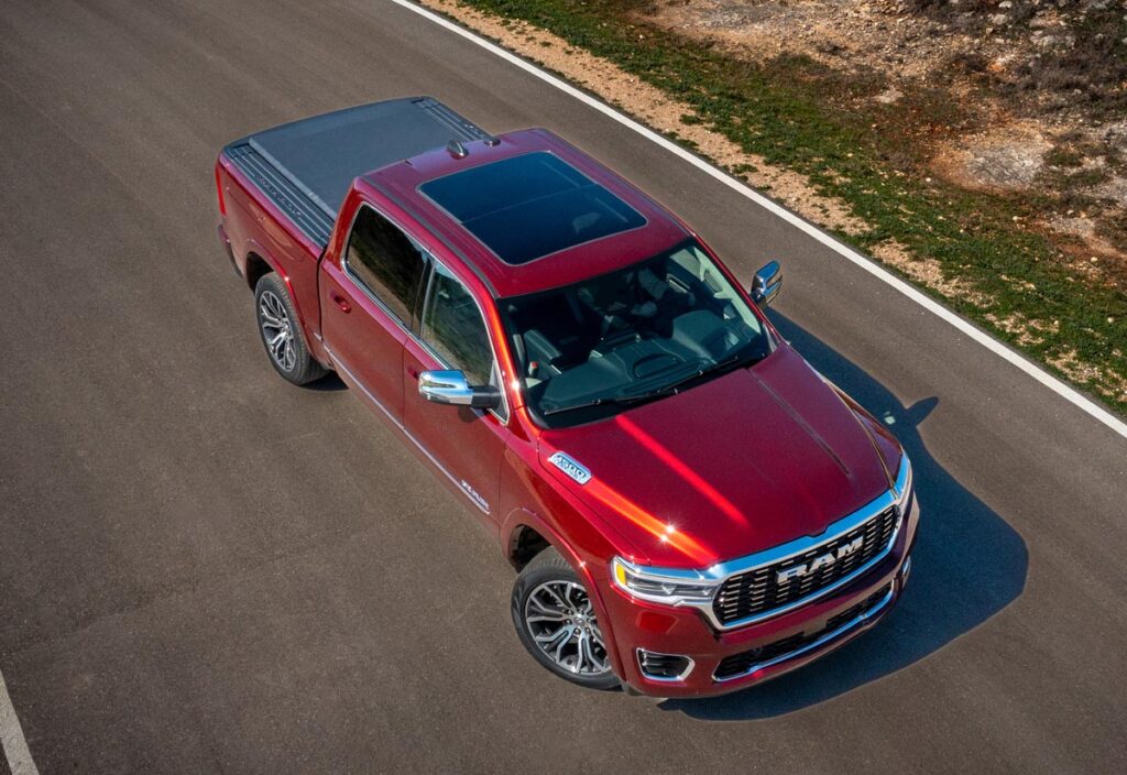 The RAM 1500 Tungsten Crew 4x4 from above. Photo courtesy of Stellantis